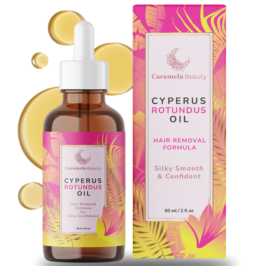 Caramela Beauty Cyperus Rotundus Oil for Natural Permanent Hair Reduction
